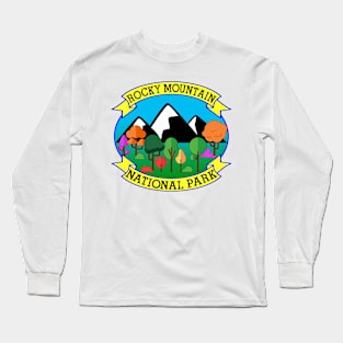 ROCKY MOUNTAIN NATIONAL PARK COLORADO HAPPY CAMPER CAMPING HIKING CLIMBING Long Sleeve T-Shirt